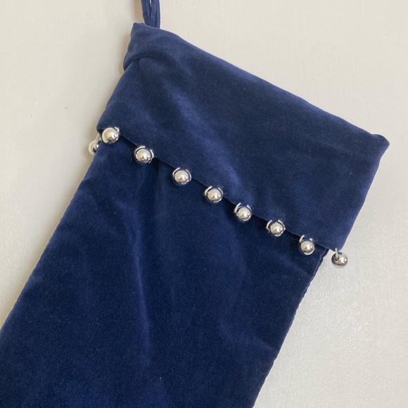 Velvety, Silvery Beaded Stocking - Picture 2 of 6